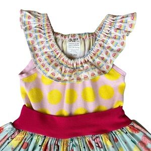 KPea Sunny Days Dress Toddler Girl 18-24 Months Full Skirt Ruffles Mixed Prints